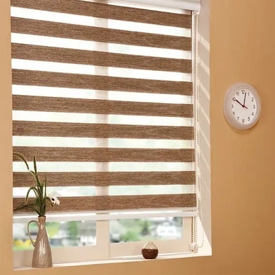 Σύγχρονο στυλ σχεδιασμού Μοτοκινητό Blackout Polyester Zebra blinds για εσωτερικό / εξωτερικό