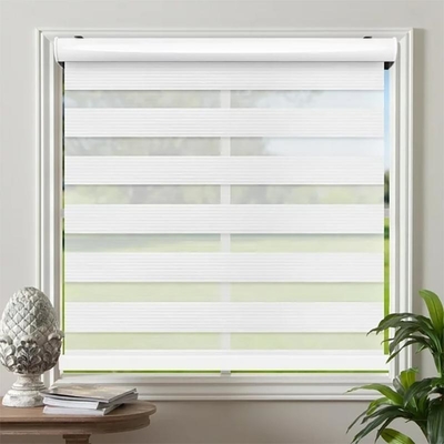 Διπλό στρώμα blinds πλήρης μαύρισμα παράθυρο κουρτίνα ζέβρα blinds για σύγχρονο στυλ σχεδιασμού