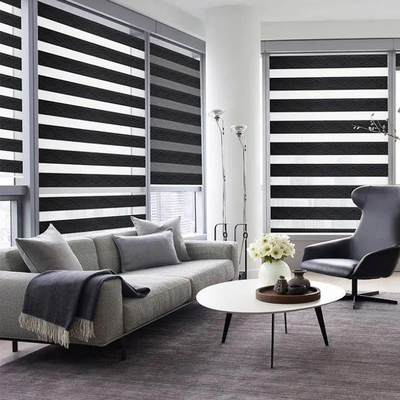 Προσαρμοσμένα ηλεκτρικά Smart Zebra Shading Window Blinds για ανώτερη εμπειρία σκίασης