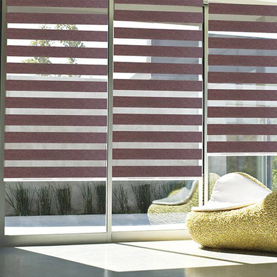 Ηλεκτρική ηλιακή σκιάση παράθυρο blind οριζόντια ζέβρα blinds για άριστη απόδοση