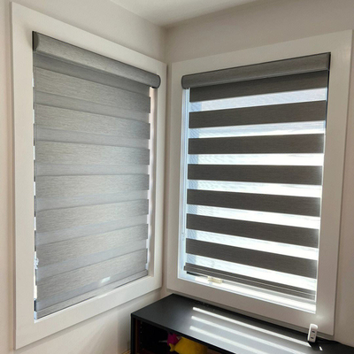 Ηλεκτρική ηλιακή σκιάση παράθυρο blind οριζόντια ζέβρα blinds για άριστη απόδοση