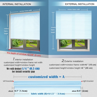 Βελτιωτικό εγχειρίδιο 2 "Σανγκρί-λα blinds Non Blackout Φωτιστικό φίλτρο για το σπίτι, το γραφείο, το ξενοδοχείο, το κλαμπ, το εστιατόριο Custom Made