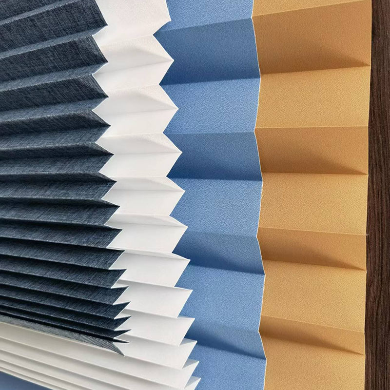 Γαλλικό στυλ παράθυρο αναβάθμιση Custom End Sheer Plissed blinds ύφασμα για λεπτό φως